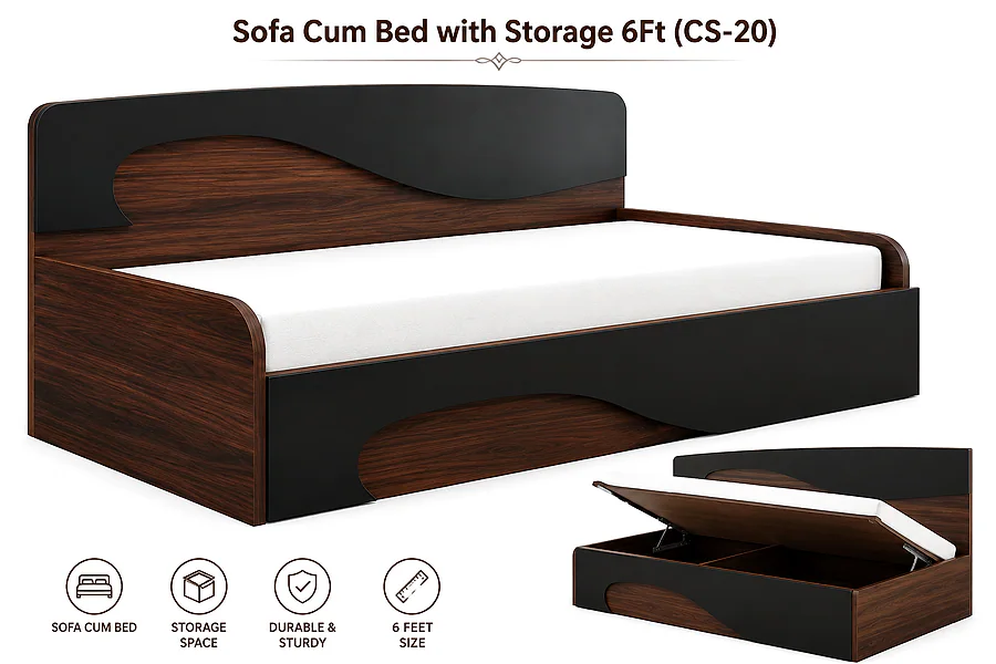 Sofa Cum Bed with Storage 6Ft (CS-20)