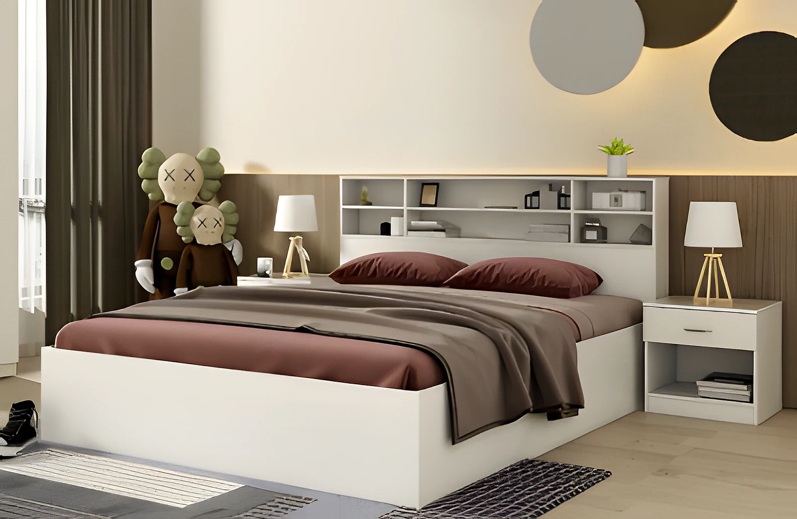 Swiss Queen Bed with Box Storage