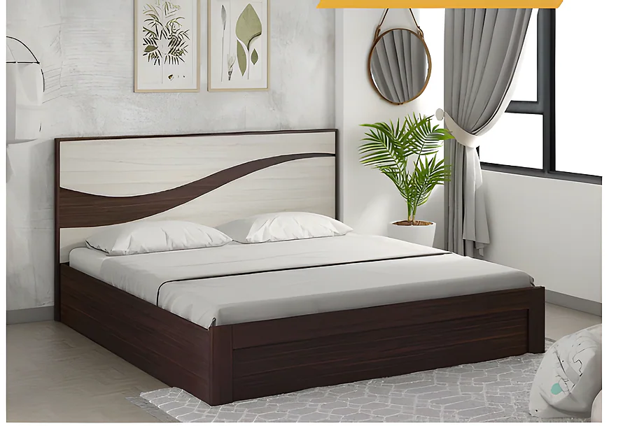 Wave Queen Bed with Box Storage