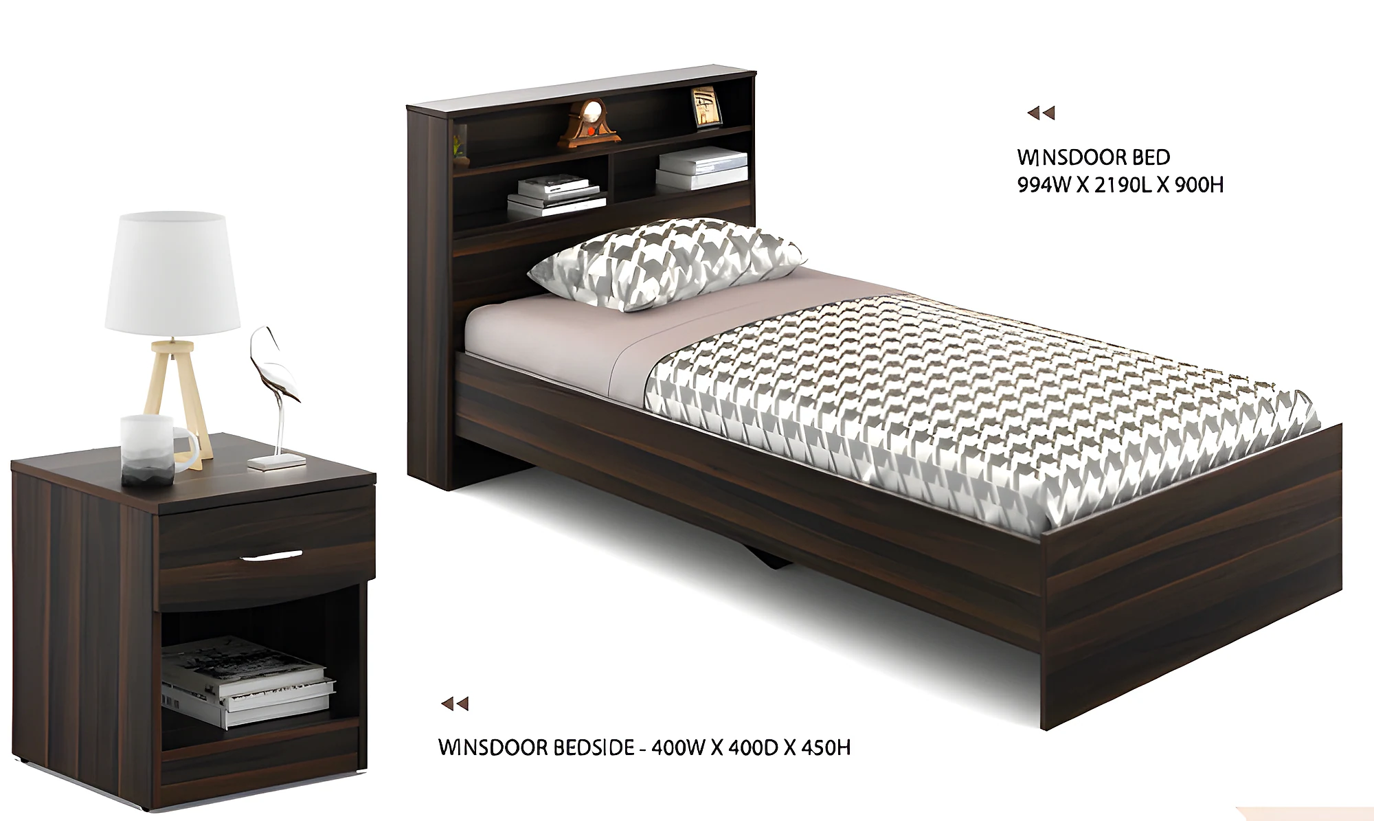 Winsdoor Single Bed Without Storage
