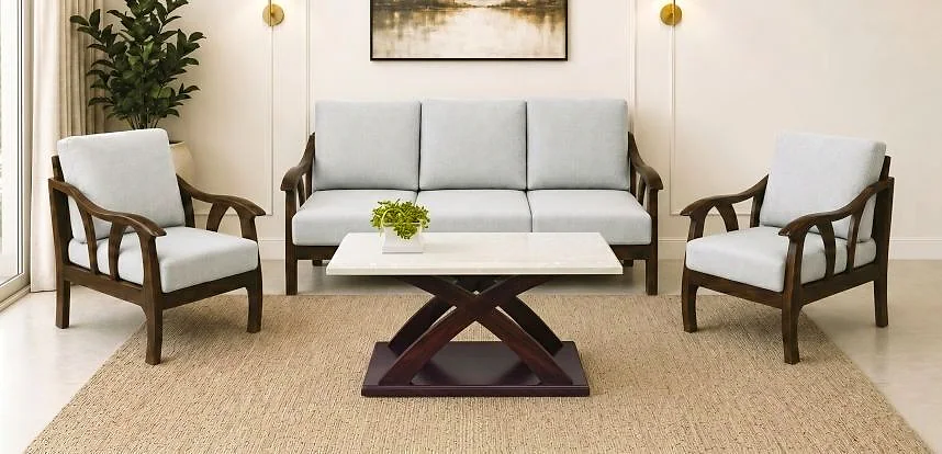 Z-Wood Wooden Sofa Set